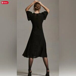 Anthropologie Modern Sheer Midi Dress size 14 NWT